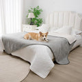 Bigbeer Waterproof Blanket for Bed, Leak Proof Dog Blankets for Couch Sofa Protection, Reversible Pet Sherpa Throw Furniture Protector Machine Washable(60"x80",Darkgrey)