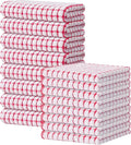 Kitinjoy Cotton 16 Pack Kitchen Towels and Dishcloths Sets, 16 x 25 Inch & 12 X 12 Inch Dish Towels Bulk, Super Soft and Absorbent Hand Towels for Kitchen Drying, Red