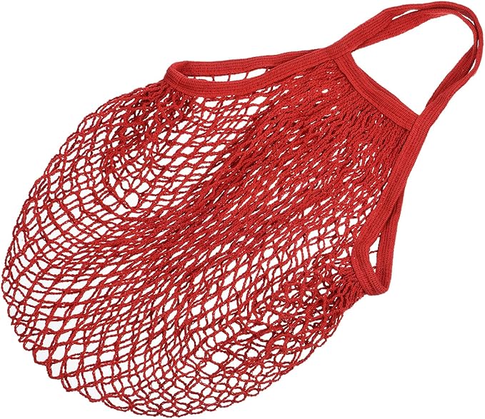 MECCANIXITY Cotton Mesh Bag Reusable Washable Mesh Net String Grocery Bags Organizer for Fruits Vegetables Shopping