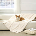 COZY KISS Waterproof Pet Blanket, Ultra Soft Faux Fur Throw Blanket for Couch, Cozy Warm Plush Blanket for Sofa Bedroom Living Room, Liquid Pee Proof for Large Dog or Cat, 40x60 inch, Beige