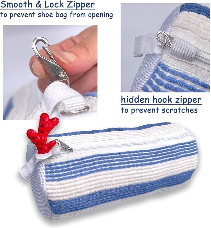 Meruya XXL Shoe Washing Machine Bag-Set of 2 Shoe Washing Bags for All Shoe Sizes, 360° Deep Clean Laundry Bag, Reusable Shoe Bag for Washing Machine, Shoe Cleaning Bag for Sneakers Tennis Shoes Sock