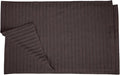 Superior Striped Bath Mat 2-Pack, 100% Combed Cotton, Luxury Spa Ribbed Texture, Durable and Washable Bathroom Mats - Black, 22" x 35" each