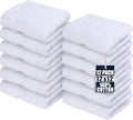 Utopia Towels 12 Pack Premium Wash Cloths Set, 12 by 12 Inches, 100% Cotton Ring Spun, Highly Absorbent and Soft Feel Essential Washcloths for Bathroom, Spa, Gym, and Face, White