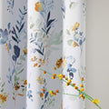 MYSKY HOME Floral Curtains 108 inches Long Living Room Curtains Thermal Insulated Room Darkening Curtains for Dining Room Vintage Classical Floral Printing Drapes, 2 Panels, Yellow and Blue