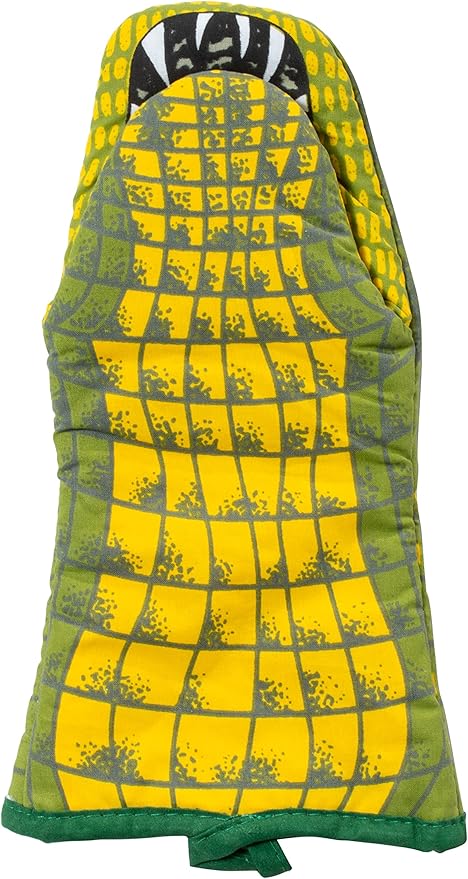Novelty 3D Alligator Souvenir Oven Mitt Green