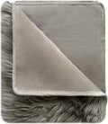Waterproof Dog Blanket for Small, Medium & Large Dogs – Faux Fur Pet Throw for Couch, Sofa, Bed & Car – Soft, Washable, Stain-Resistant, Durable Cover – Grey – 80" x 60"