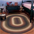 Prescott Green Jute Braided Area Rug 4x6' - Oval Braided Rugs Farmhouse Home Decor, Reversible, Pet Friendly, No Shed Jute for Easy Maintenance