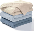 Dreamology Muslin Swaddle Blankets Boy,Girl,100% Cotton Swaddle Blankets,3 Pack,Receiving Blanket for Unisex, Soft, Breathable Swaddle Blanket,Large 44 x 44 inch Cotton Blanket | Blue,Light Blue,Ecru