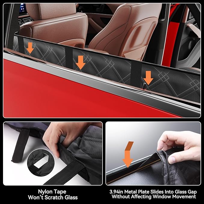 Surfcabin Back Seat Extender for Dogs – Waterproof Dog Seat Cover for Back Seat with Door Protection, Hard Bottom, Holds 420 lbs Dog Hammock for Cars, SUVs & More