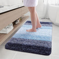 Arotive Microfiber Bathroom Rugs, Shaggy Soft and Absorbent Bath Rug, Non-Slip, Thick Plush Machine Washable Dry Bath Mats for Bathroom, Tub and Shower, 50x30, Blue, Rectangular