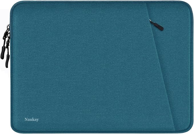 Laptop Case 14 inch, Shockproof Protective Computer Cover with Accessories Pocket, Portable Laptop Sleeve Compatible for 14 inch MacBook Air/Pro, Dell, HP, Acer, Asus, Lenovo, Cyan