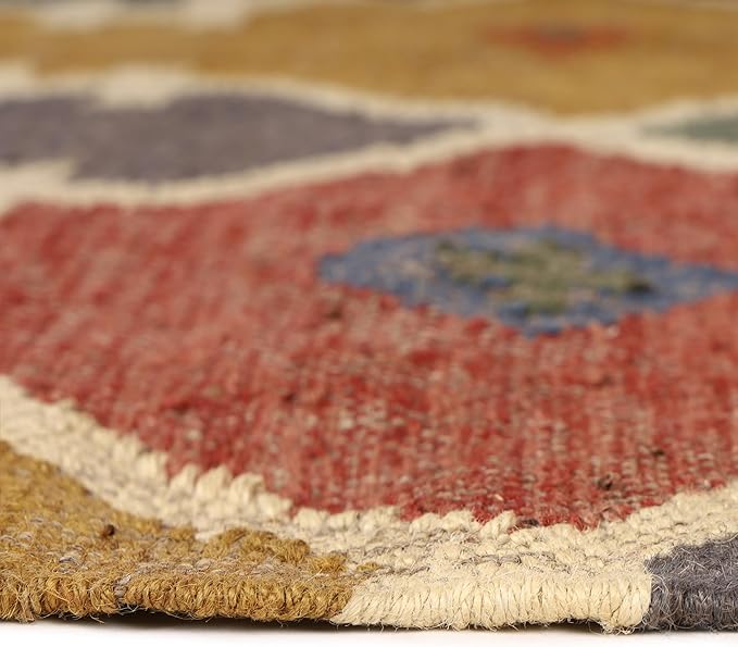 Klim Wool Jute Rug – Handwoven Elegance and Durability (Design 4)