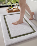 Color&Geometry Bathroom Rugs, Water Absorbent and Quick Dry Microfiber Bath Rugs-24"x36", Non-Slip, Machine Washable, Extra Soft Plush Bath Mats for Bathroom, Laundry Room, Shower and Tub