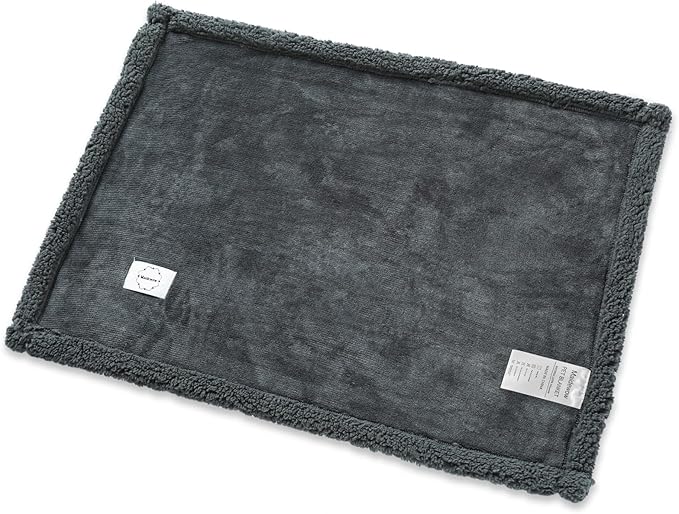 Maidewow Waterproof Gray Dogs Throw Blanket for Couches,Reversible Pet Sofa Covers Puppy Cat Fluffy Calming Blankets Leakproof Warm Washable Crate Mat-XS-28x20in