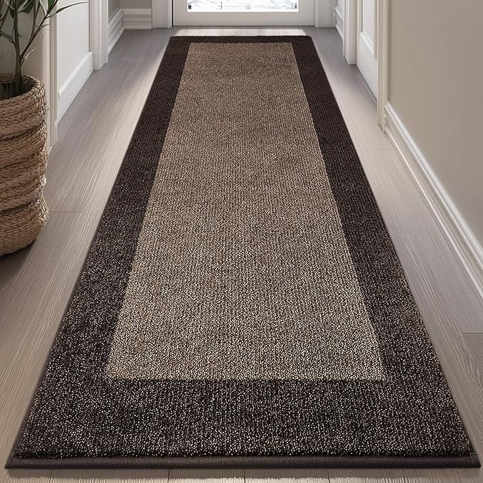 DOMUSTEX Machine Washable Kitchen Rug 32" x 72", Non Slip Indoor Door Rug, Absorbent Entrance Runner Rug for Bedroom, Hallway, Bathroom, Floor (Roll Packing)