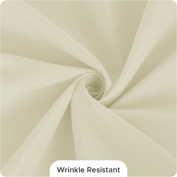 Fitable 8 Pack Round Tablecloths: Stain Resistant Wrinkle Free Circle Table Clothes, Washable Reusable Polyester Table Covers for Wedding Party Birthday Banquet Reception(Ivory, 70 Inch)