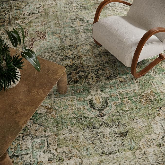 Machine Washable Throw Rugs for Entryway: Door Mat Indoor Entrance 4x6 Small Rug Stain Resistant Non-Slip Low Pile Soft Carpet for Kitchen Front Door Indoor Entrance Entry Bedroom
