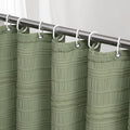 Siiluminisoy Sage Green Shower Curtain Farmhouse Shower Curtain for Bathroom Rustic Striped Fabric Shower Curtains 72 x 96