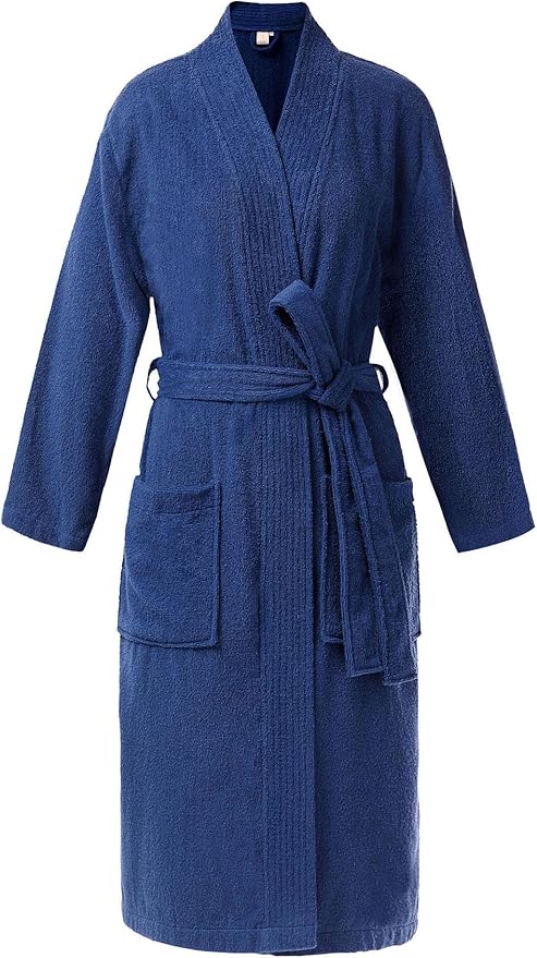 SIORO Women Terry Cloth Bath Robes with Pockets, Soft Long Cotton plush Kimono Wrap Bathrobe, Spa, Fuzzy Female nightgrown