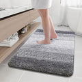 Arotive Microfiber Bathroom Rugs, Shaggy Soft and Absorbent Bath Rug, Non-Slip, Thick Plush Machine Washable Dry Bath Mats for Bathroom, Tub and Shower, 47x32, Grey, Rectangular