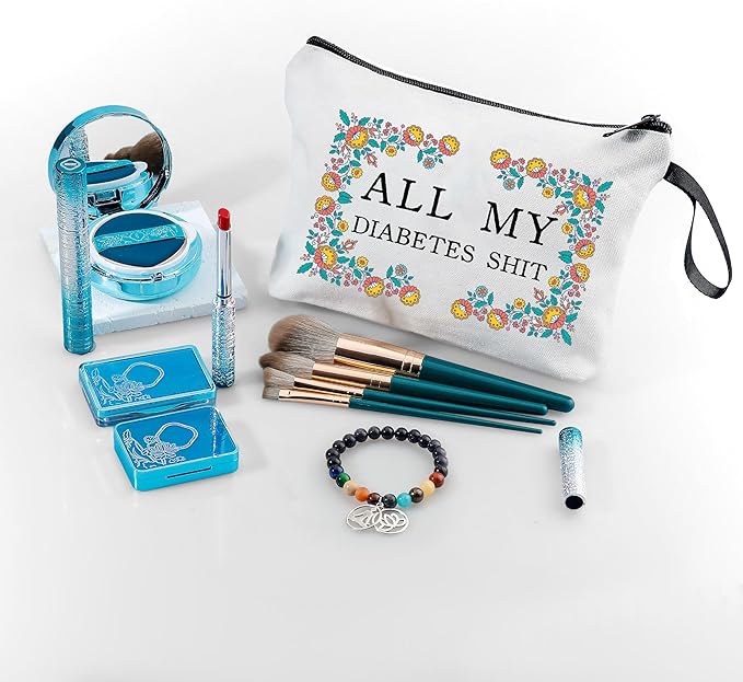 ARIOSEY Diabetic Gifts,Diabetes Travel Case,Medicine Pouch,Small Cosmetic Bag,Diabetic Bags,Medicine Bags for Pills,Makeup Bag Travel,Diabetes Accessories,Pill Pouches,Christmas Gift
