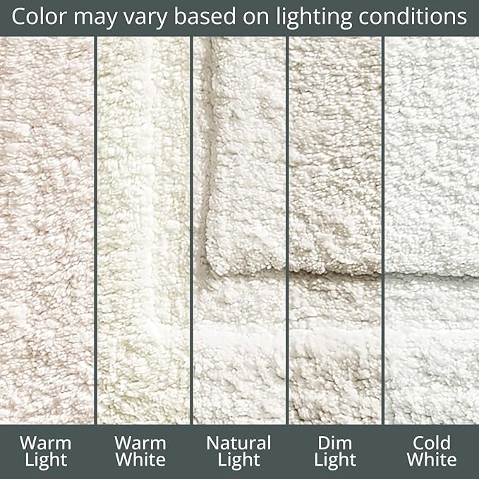 mDesign 100% Cotton Bath Mat - Soft Hotel-Style Rectangular Bathroom Floor Rug - Plush, Water Absorbent Cloth Bathmat for Outside Bathtub/Shower, Machine Washable Cotton Bath Rug, 2 Pack, Natural/Tan
