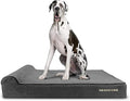 The Dog’s Bed Orthopedic Headrest Dog Bed XXL Grey Plush, Memory Foam, Pain Relief for Arthritis, Hip & Elbow Dysplasia, Post Surgery, Lameness, Waterproof Washable Cover, Veterinary Approved