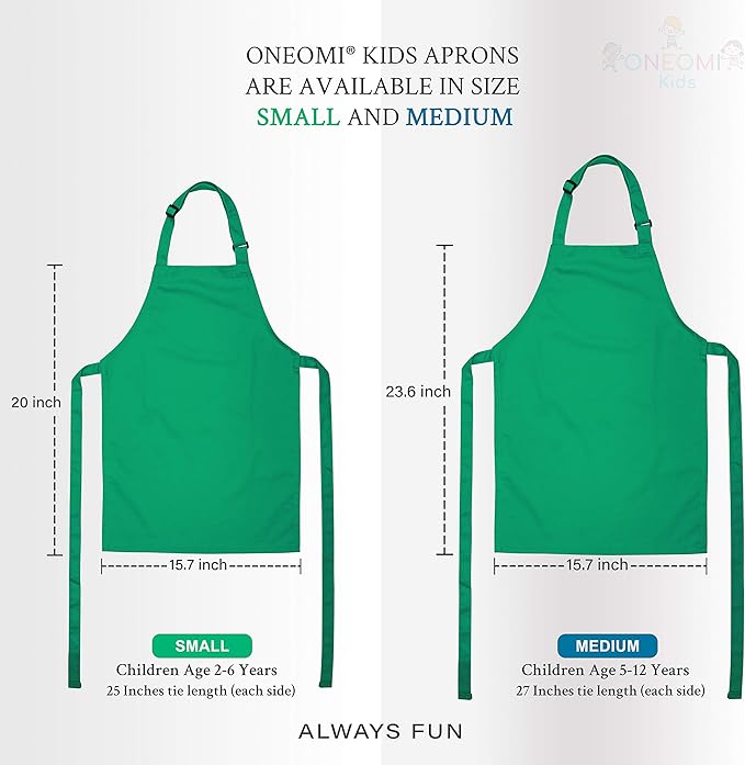 Kids Apron, Small, 100% Cotton With An Adjustable Strap to fit All Ages