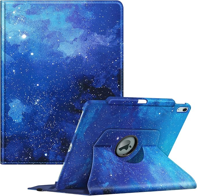 Fintie Rotating Case for iPad Air 13-inch (M3) 2025, (M2) 2024-360 Degree Swiveling Protective Stand Cover with Pencil Holder, Auto Wake/Sleep, Starry Sky