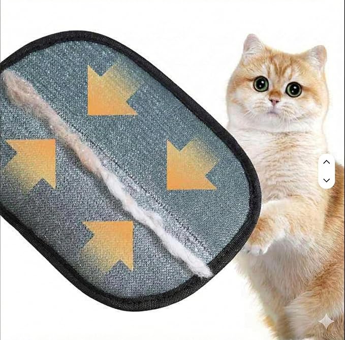5-in-1 Pet Hair Removal Set – Electrostatic Hair Removal Glove, Pet Deshedding Massage Glove & 3 Portable Washable Lint Rollers for Clothing, Couch, Carpet & Car