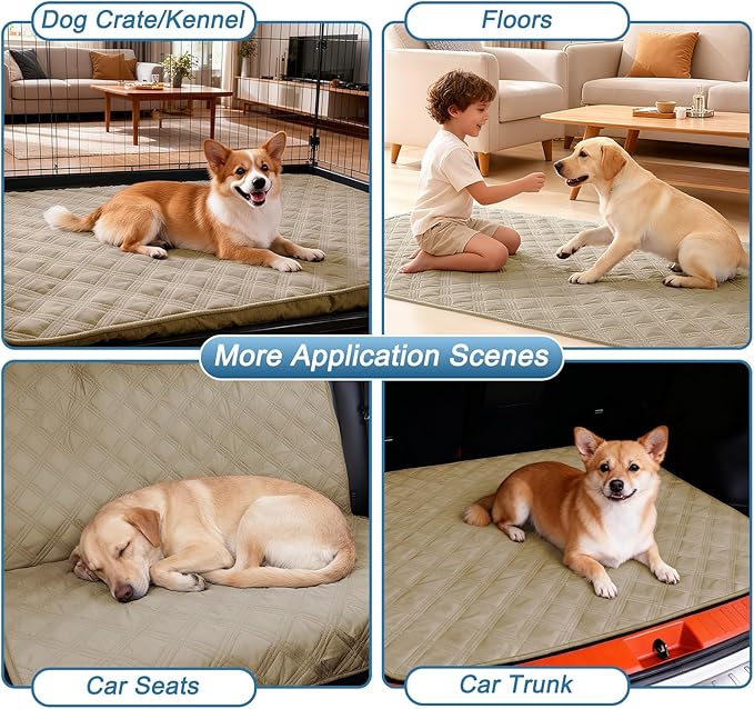 hyha Waterproof Dog Blanket, Reversible Pet Bed Blanket, Soft Sofa Couch Cover for Dogs Washable, Waterproof Pet Couch Covers for Sofa Puppy Cats Furniture Protector(82"x120", Taupe/Beige)