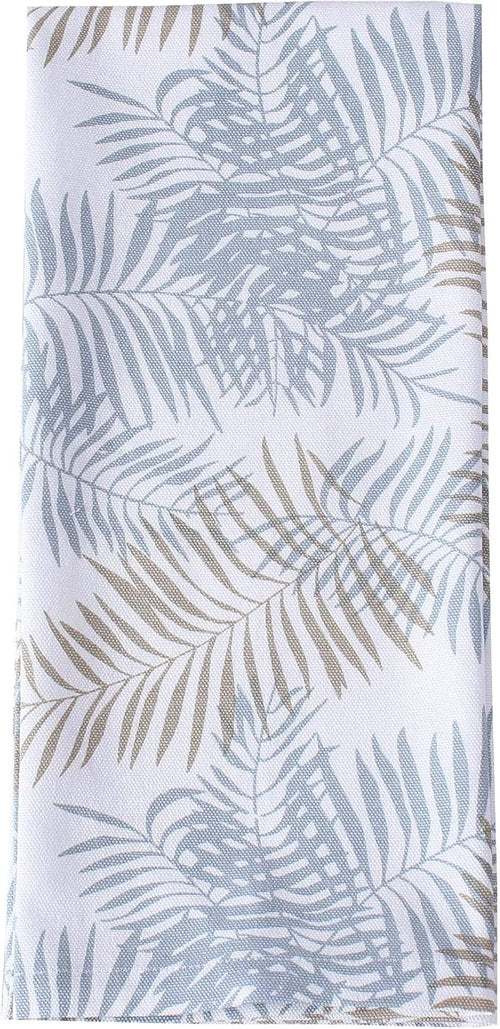 ACCENTHOME Cotton Kitchen Towels - 4-Piece Absorbent Set | Tea & Bar Towels | Marino Leaf Print | Multi-Purpose 20x28