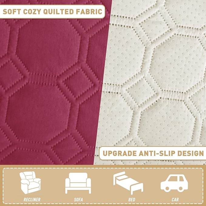 ZNSAYOTX Ultimate Cozy Blankets (52"x82") 100% Waterproof Bed Mat Blanket for Dog Pets, Couch Sofa Protector with Non-Slip Back Washable Durable, Pee Scratch Proof Easy to Clean (Wine Red)
