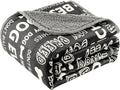 CAPT.SNOOZE Waterproof Dog Blankets Pet Blanket 60"x80", Soft Fluffy Sofa Car Bed Protector, Reversible Sherpa Fleece Dog Blanket for Large Dogs (Letters)