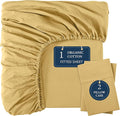LANE LINEN Full Fitted Sheet, 100% Organic Cotton, 3-Piece Set (1 Fitted Sheet,2 Pillowcases), Percale Weave, Full Bed Bottom Sheet, Ultra Soft, Fits Mattress Upto 15" Deep - Cocoon(No Flat Sheet)