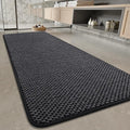 PADOOR-Bath Mat Runner-Super Absorbent Chenille Bathroom Mats-Rubber Backed Bath Mats for Bathroom Non Slip, Easy Clean Bathroom Runner Rugs Front of Bathtub,Shower Room,Sink-17×59