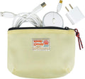 Rough Enough Small Tech Organizer Travel Case for Electronics & Cords - Cable Storage Bag Off White