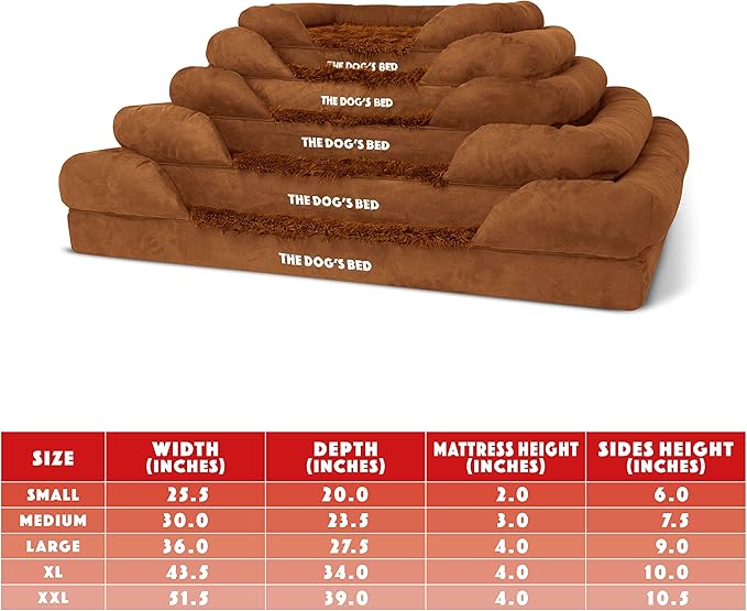 The Dog's Bed Replacement Outer Cover ONLY (Outer Cover ONLY - NO Bed, NO Waterproof Inner) for The Dog's Bed, Washable Fur Fabric, Medium (Teddy Bear Brown Faux Fur) Veterinary Approved