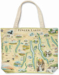 Xplorer Maps Canvas Tote Bag with Handles, Cloth Grocery Shopping Bag, Reusable & Eco-friendly Bag, 100% Cotton, Washable