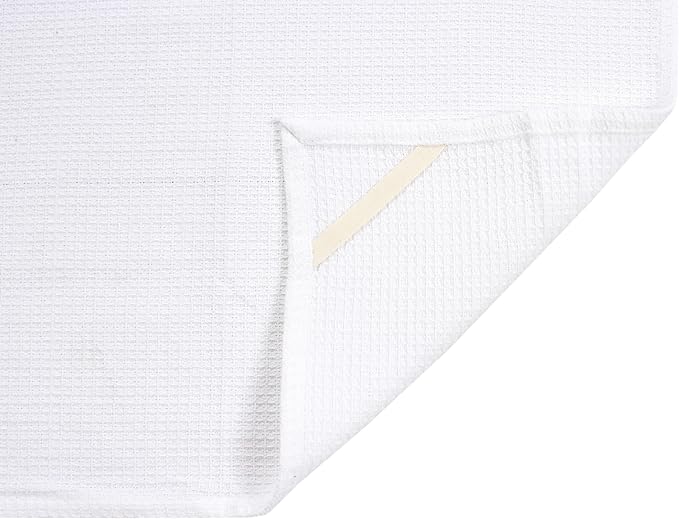 ACCENTHOME 100% Cotton Waffle Weave Kitchen Towel Set of 4 Super Soft Absorbent Tea Towels | Durable Cleaning Dish Cloths Perfect for Mess & Quick Drying Dishes Rags 18x26 inches in White Color