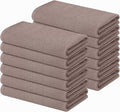 Homaxy 100% Cotton Waffle Weave Kitchen Towels - 12 Pack Soft and Absorbent Dish Towels - 16 x 26 Inches Quick Dry Hand Towels - Brown