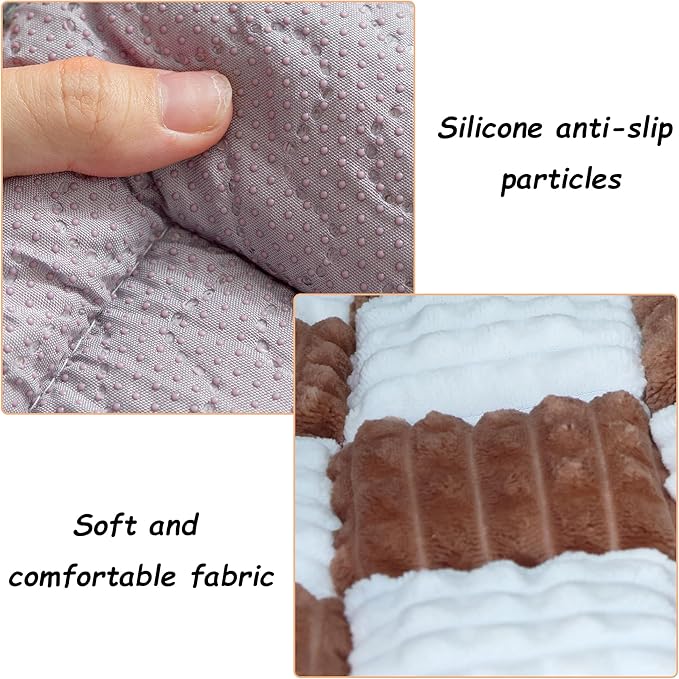 HOMEREFROM Dog Bed for Car, Backseat Pet Bed Mat, Dog Seat Cover for Car Back Seat, Non-Slip Travel Pet Mat, Fit for Backseat Extenders and Seat Covers (Brown&White, 24.8x54inch)