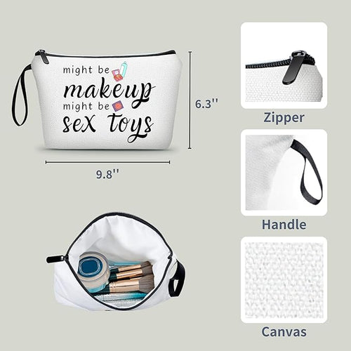 ARIOSEY Funny Gifts for Women, Makeup Bag for Purse, Couple's Travel Cosmetic Bag, Womens Gifts for Christmas