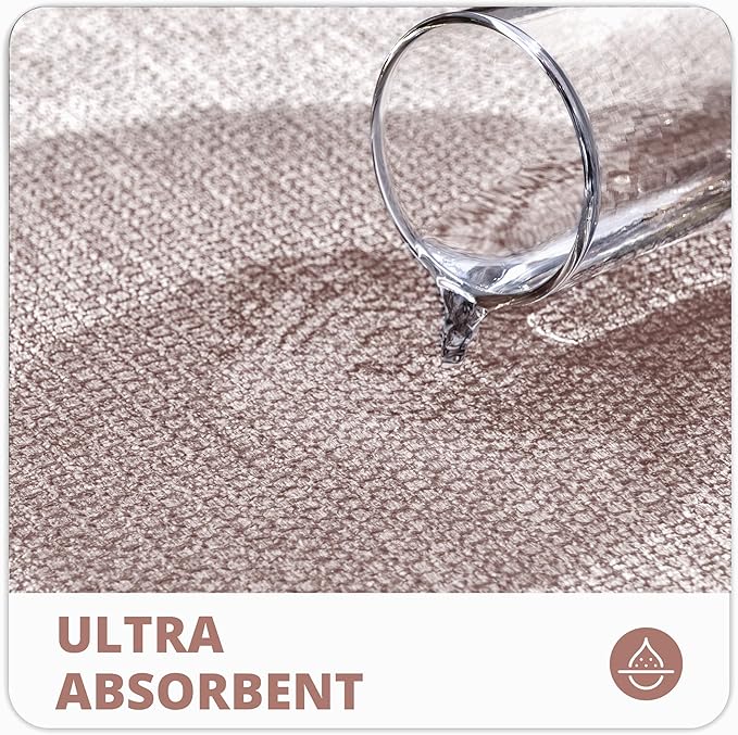Bath Mat,Ultra Thin Bathroom Rugs,Rubber Bath Mats for Bathroom,No Slip Bath Rugs,Quick Dry,Machine Washable,Low Pile,Absorbent,Shower Outside,Sink,Home Decor Accessories.Beige,1'8"x2'8"(20x32inch)