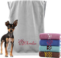 xrlsg Personalized Cat Towel Custom Towel for Cat Bath Supplies with Embroidered Pattern Name Super Absorbent Towels for Pet Bath 20 in x 40 in Brown