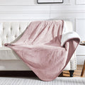 Yaning Waterproof Blanket for Bed Couch Sofa, Soft Liquid Pee Proof Pet Blanket for Dog Puppy Cat, Reversible Sherpa Fleece Furniture Protector (Dusty Pink, 60x80 inches)