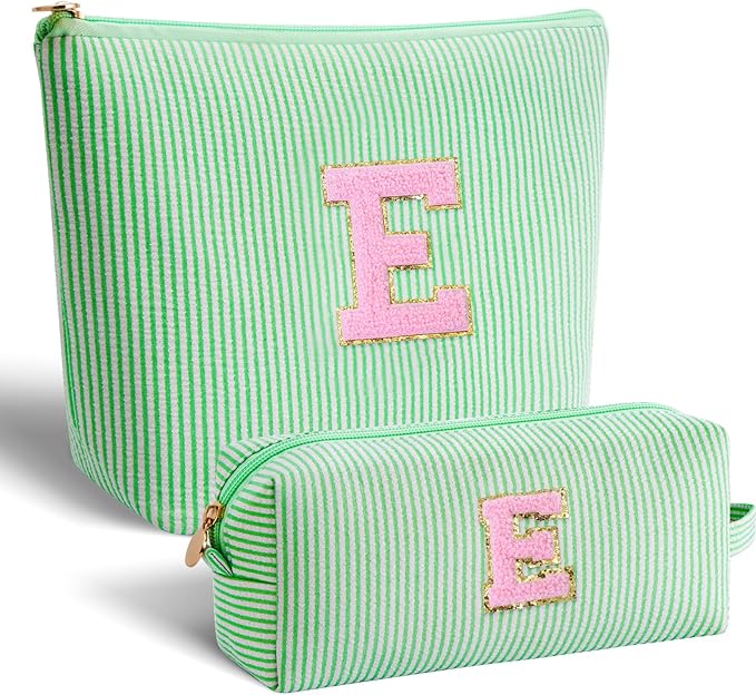 Btffitting Teen Girl Travel Essentials - Birthday Gifts for Girls Teens Kids Daughter Sister Her,Cute Trendy Stuff Makeup Bag Set Cosmetic Bag - Green,E