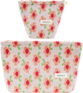 getgto 2 Pcs Makeup Bags, Large Cosmetic Bag Travel Toiletry Bag Organizer for Women, Embroidery Craft, Floral Makeup Bag Small Cosmetic Pouch Purse with Zipper Gifts for Girls Teen