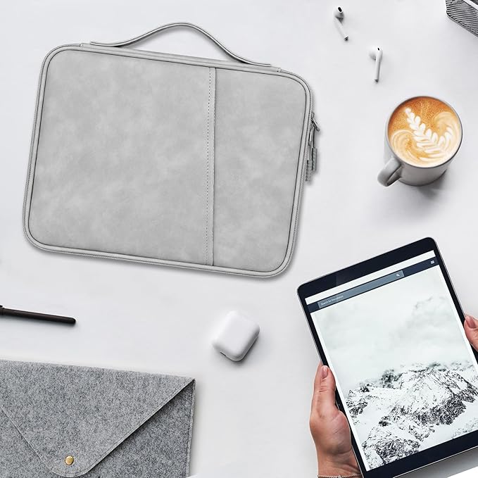 Lacdo Tablet Sleeve Bag for 11 inch iPad A16 / 11 Inch iPad Pro M5 M4 / 11 inch iPad Air M3 M2 / 10.9" iPad / 10.2" iPad /10.9" ipad Air, 11 inchs Samsung Galaxy Tab A9+ Bag, Fit Magic Keyboard, Gray