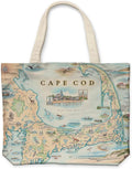 Xplorer Maps Canvas Tote Bag with Handles, Cloth Grocery Shopping Bag, Reusable & Eco-friendly Bag, 100% Cotton, Washable